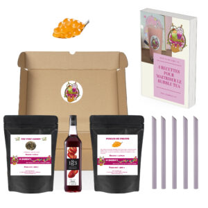 KIT Bubble Tea Sirop et Perles de fruits (12 BUBBLE TEA)