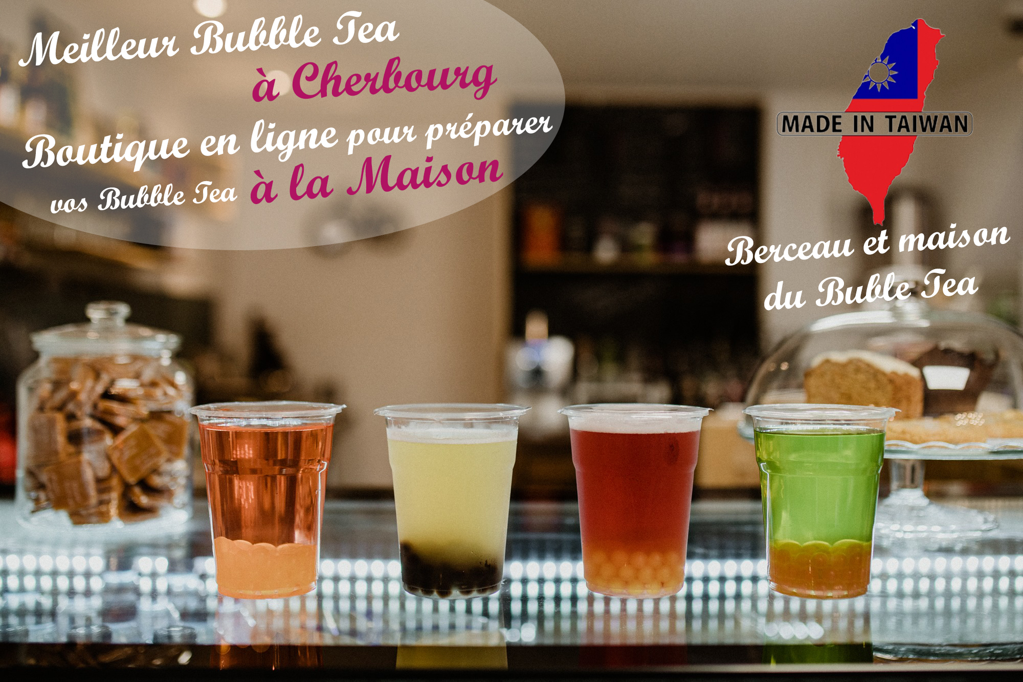 boutique en ligne à bubble tea et salon de thé à cherbourg